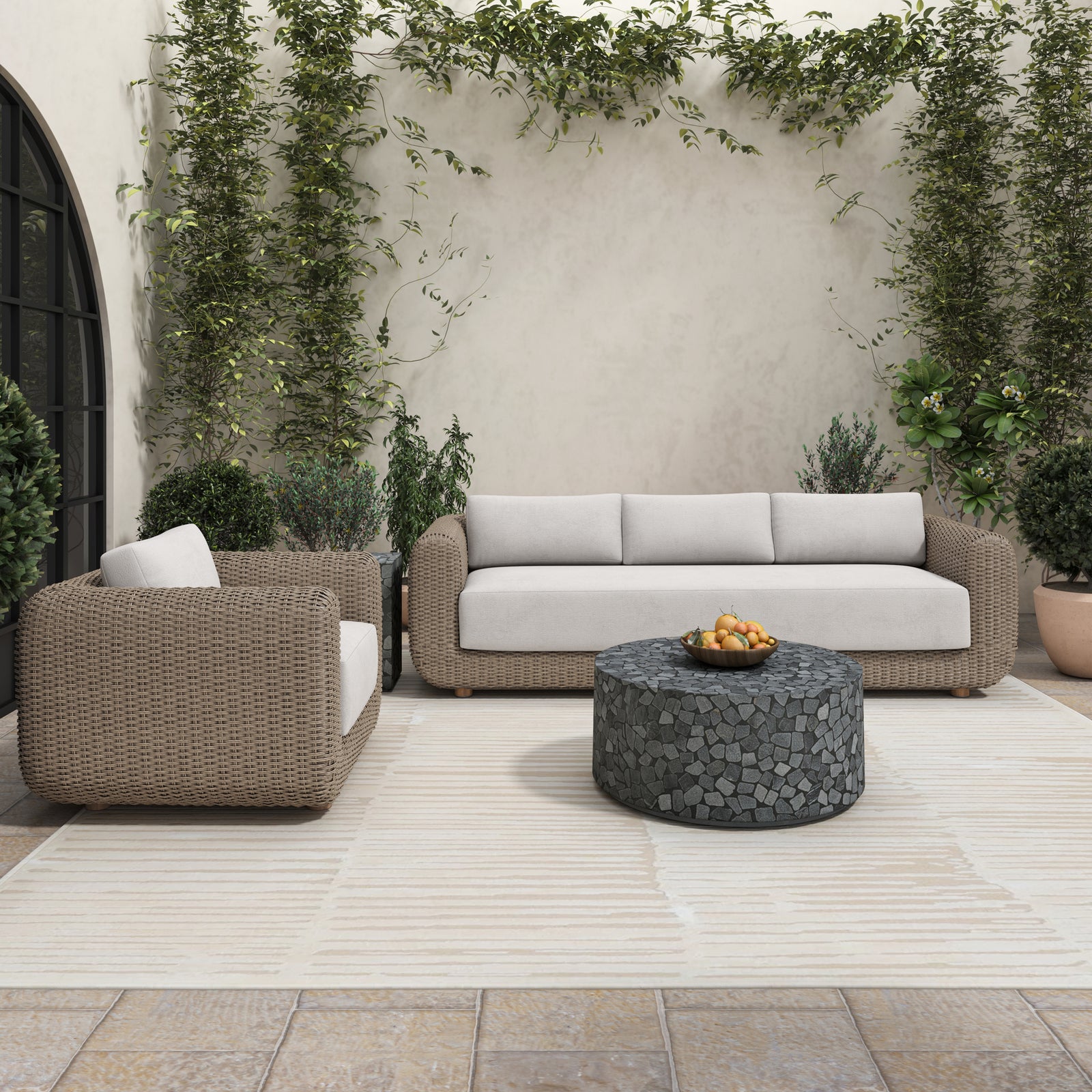 Moe's Home Collection - Soma Outdoor Sofa Natural - GE-1001-24 | American Home Furniture