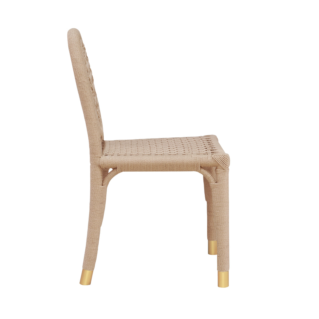 Round Back Rattan Wrapped Dining Chair - GENTRY