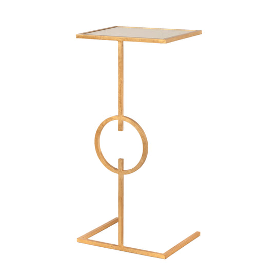 Cigar Table In Gold Leaf With Inset Mirror Top - GEORGIA G