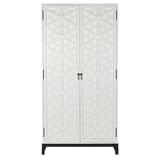Noir Maharadscha Hutch, Solid White CABINETS