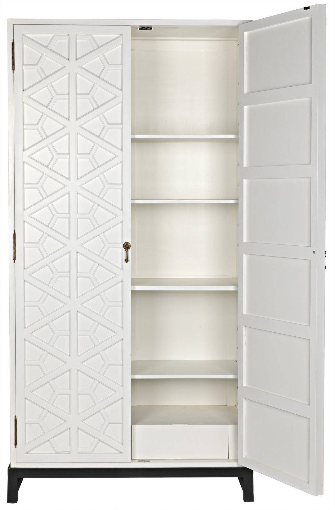 American Home Furniture | Noir - Maharadscha Hutch, Solid White