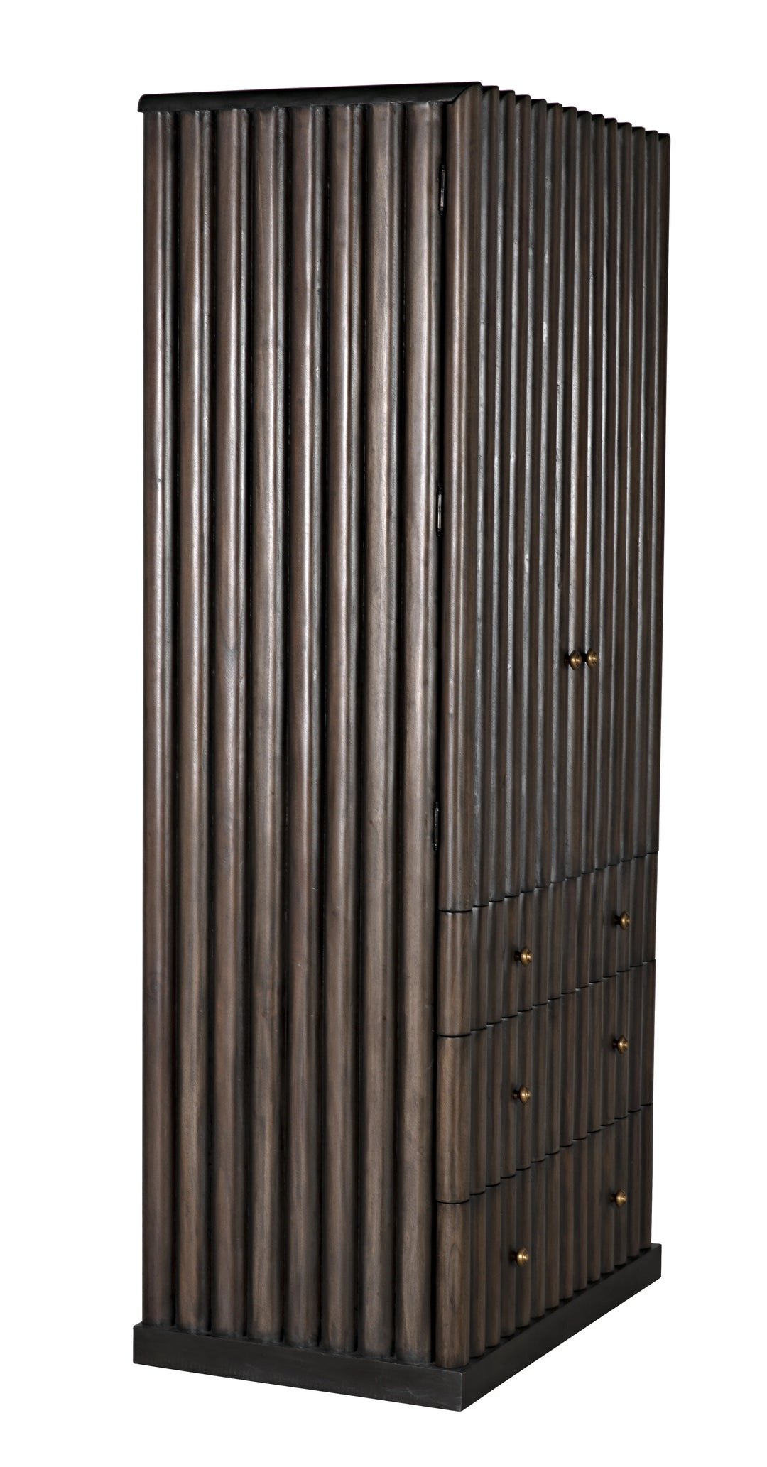 American Home Furniture | Noir - Amunet Hutch, Pale Rubbed with Light Brown Trim