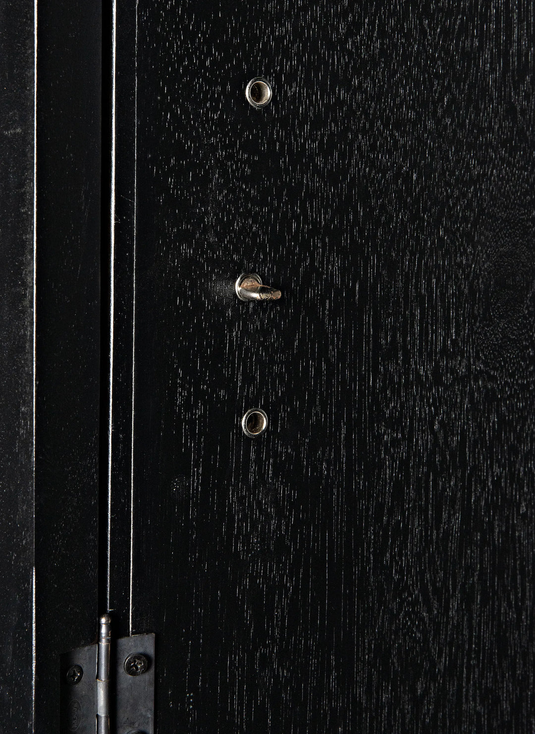 American Home Furniture | Noir - Noho Hutch, Hand Rubbed Black with Light Brown Trim