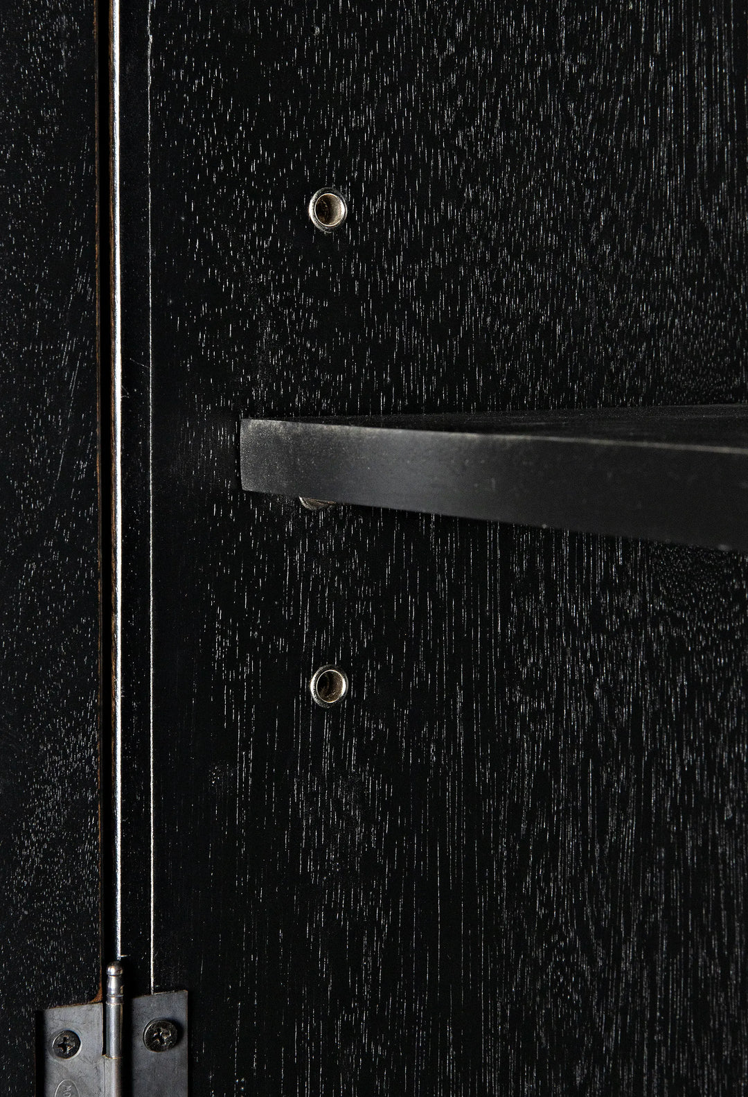 American Home Furniture | Noir - Noho Hutch, Hand Rubbed Black with Light Brown Trim