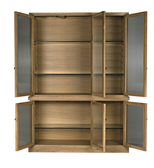 Noir Chester Hutch, White Oak CABINETS