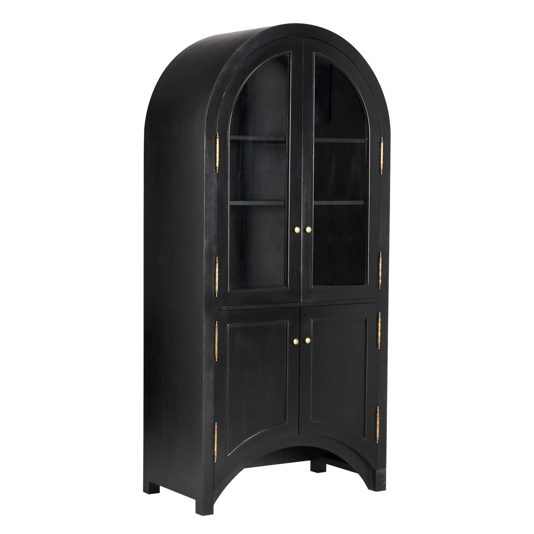 American Home Furniture | Noir - Haring Hutch, Hand Rubbed Black