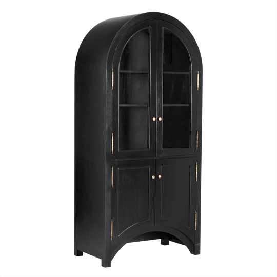 Noir Haring Hutch, Hand Rubbed Black CABINETS