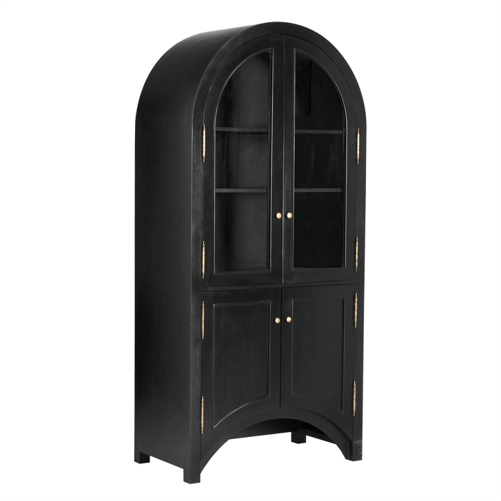 Noir Haring Hutch, Hand Rubbed Black CABINETS