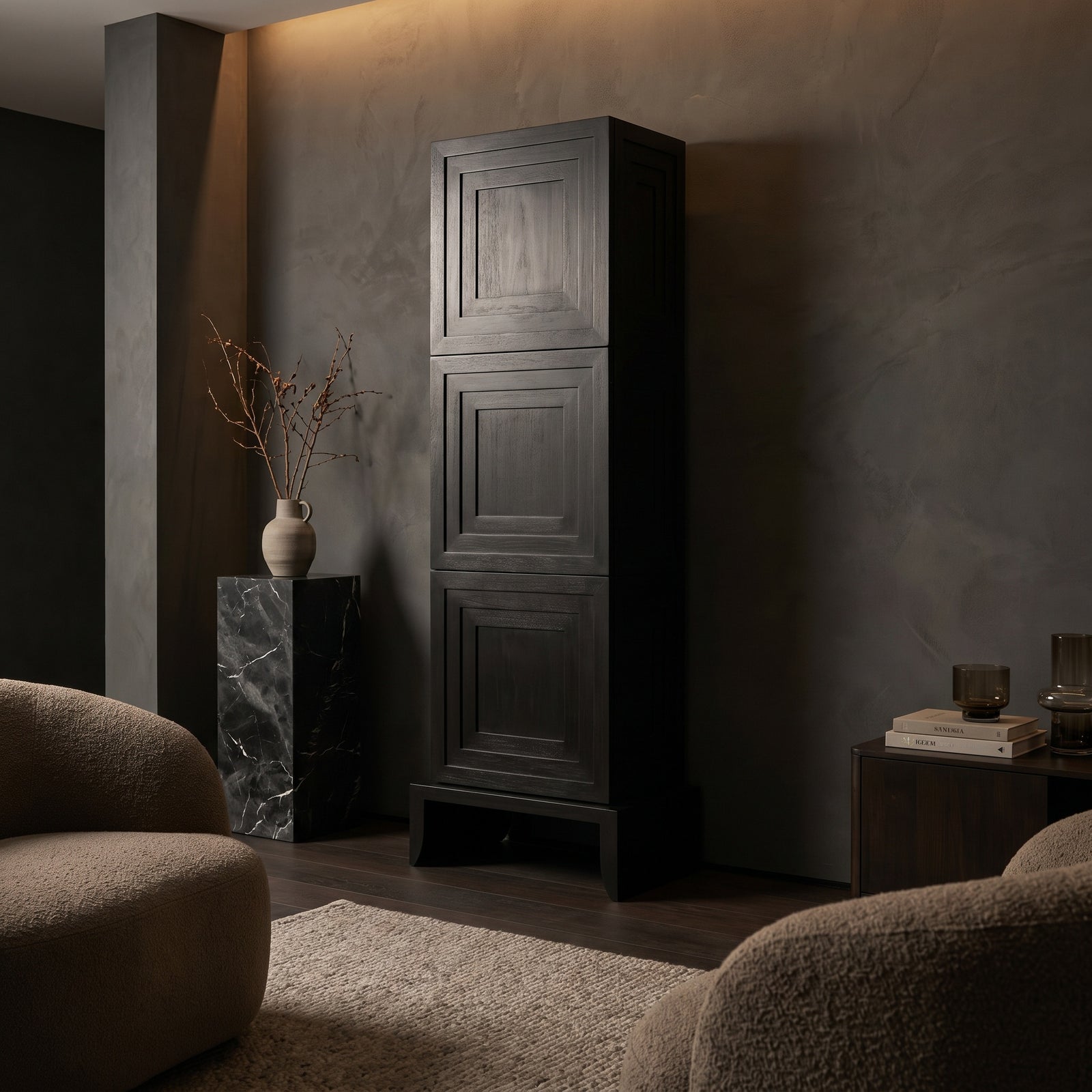 Noir - Etruscan Tower Cabinet - GHUT167HB