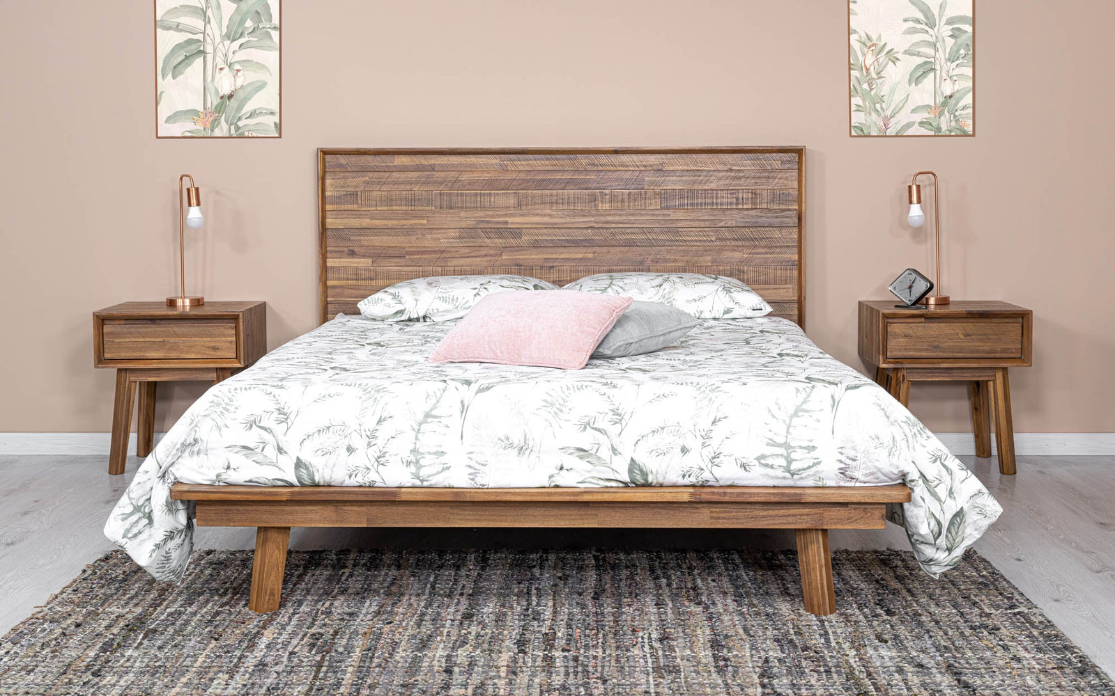 Gia Queen Bed - Warm Pecan