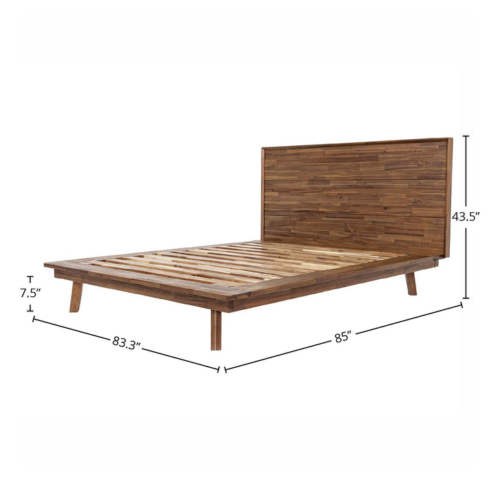 Gia King Bed - Warm Pecan