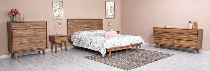 Gia King Bed - Warm Pecan