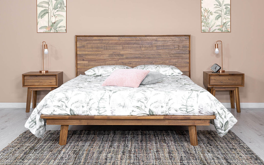 Gia King Bed - Warm Pecan