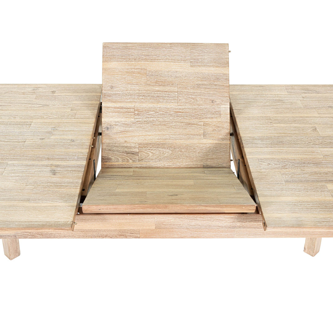 Gia Small Extension Dining Table w/ Butterfly System 55/71” - Light Driftwood