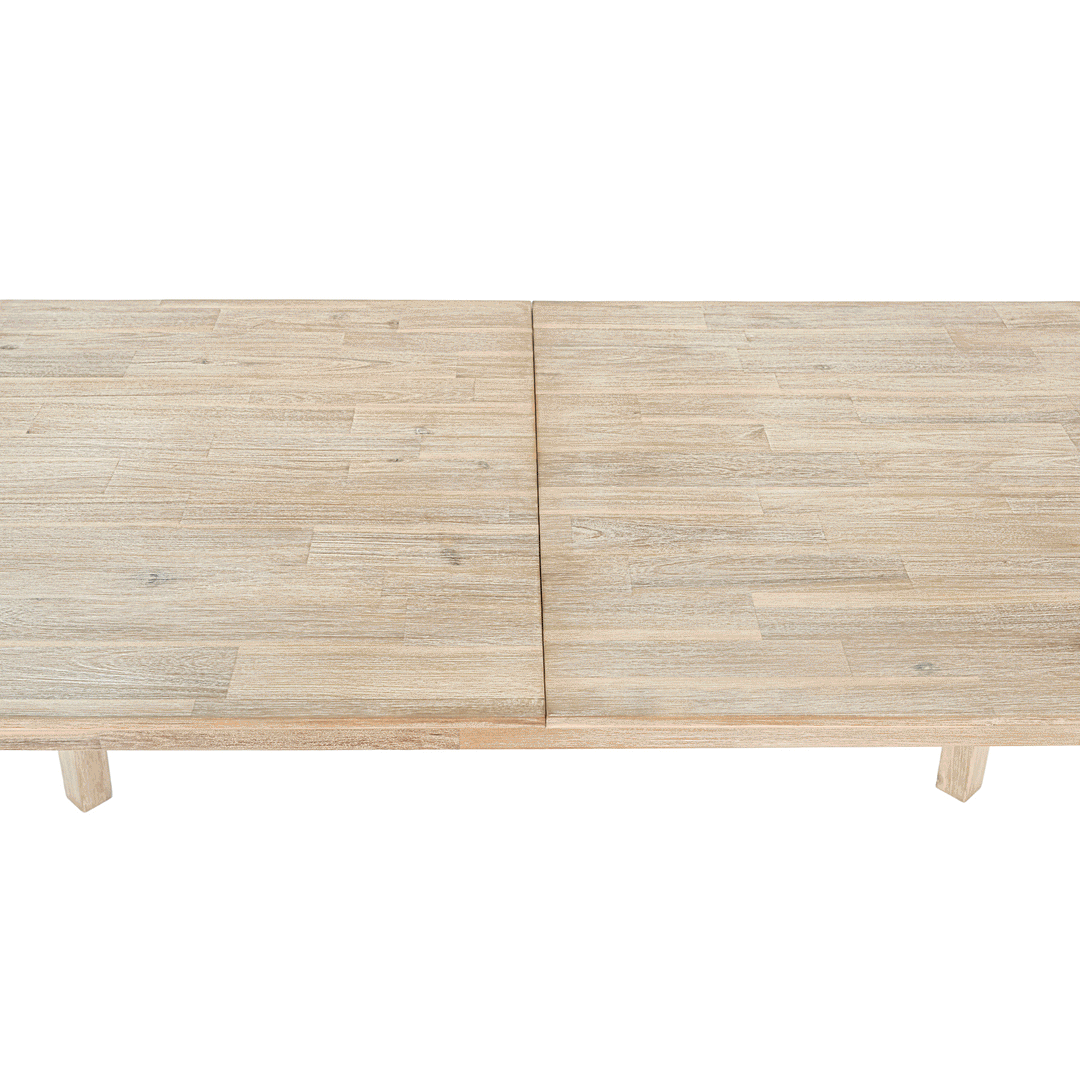 Gia Small Extension Dining Table w/ Butterfly System 55/71” - Light Driftwood