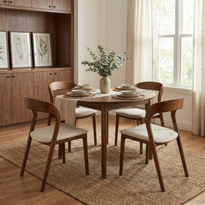 Gia Round Dining Table - Warm Pecan
