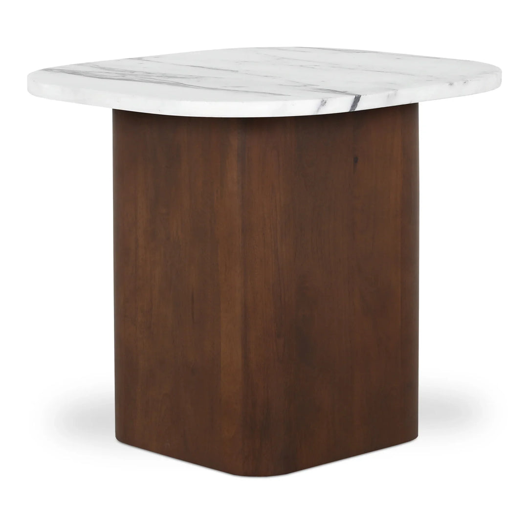 Dash Accent Table White Calacatta Marble - AmericanHomeFurniture