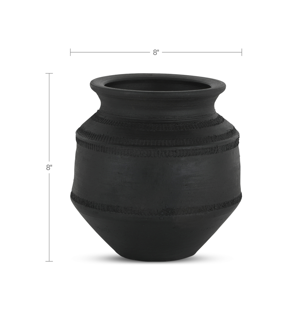 Astra Vessel Black Terracotta