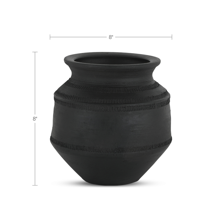 Astra Vessel Black Terracotta