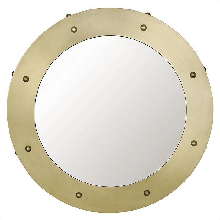 Clay Mirror, Large, Metal with Brass Finish WALL MIRRORS by Noir