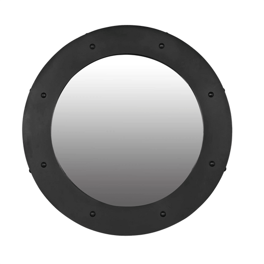 Noir Clay Mirror, Large, Black Steel WALL MIRRORS