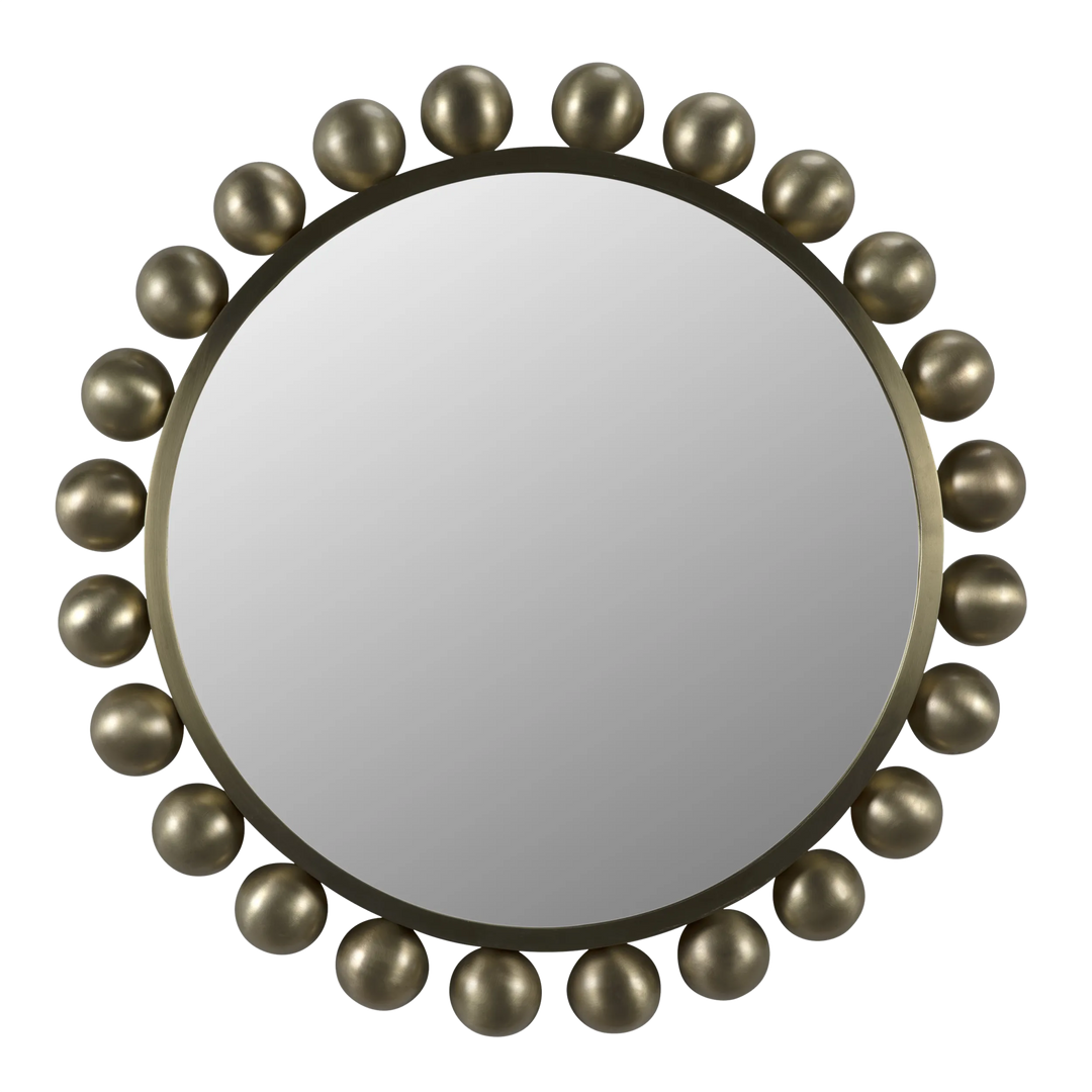 American Home Furniture | Noir - Cooper Mirror, Metal with Brass Finish