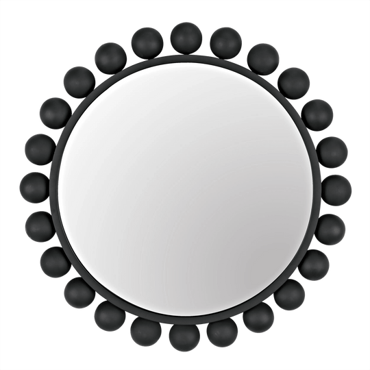 Noir Cooper Mirror, Black Steel WALL MIRRORS