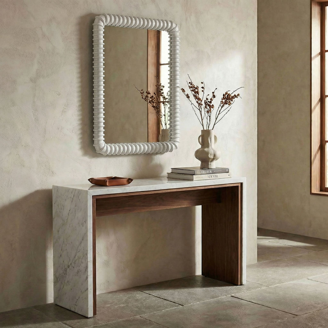 Noir - Toshi MIrror, Solid White - GMIR148SW