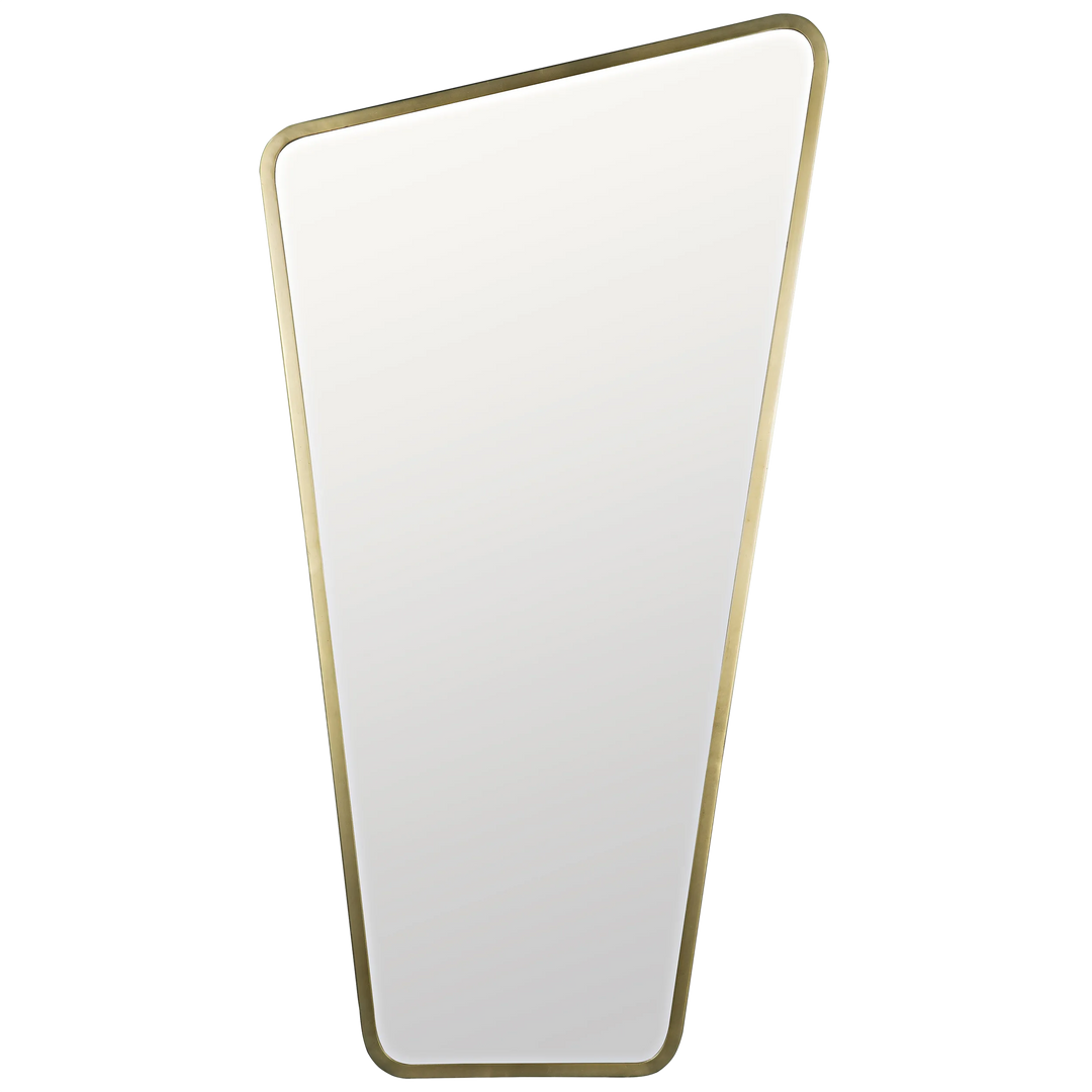 American Home Furniture | Noir - Juliet Mirror, Steel with Brass Finish