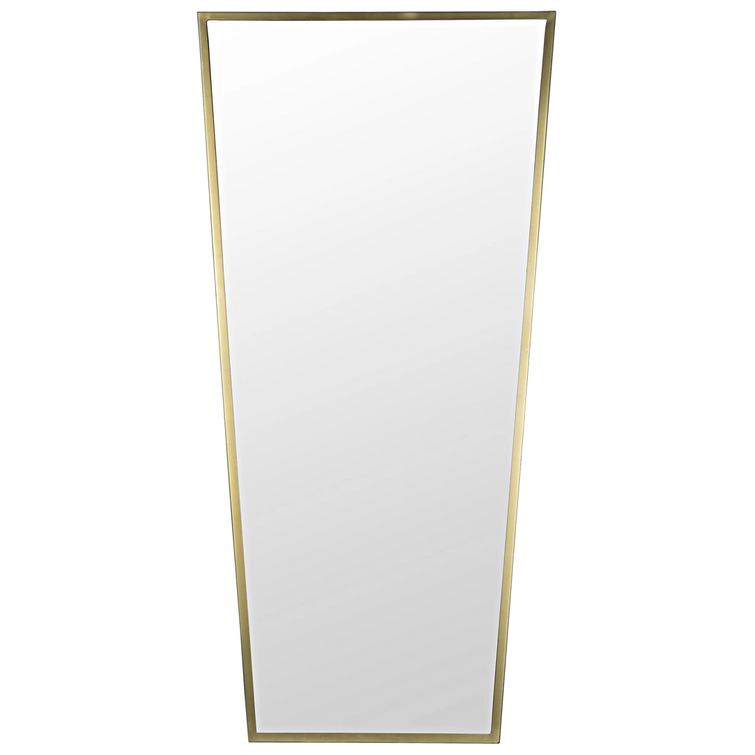 American Home Furniture | Noir - Cassio Mirror, Steel with Brass Finish