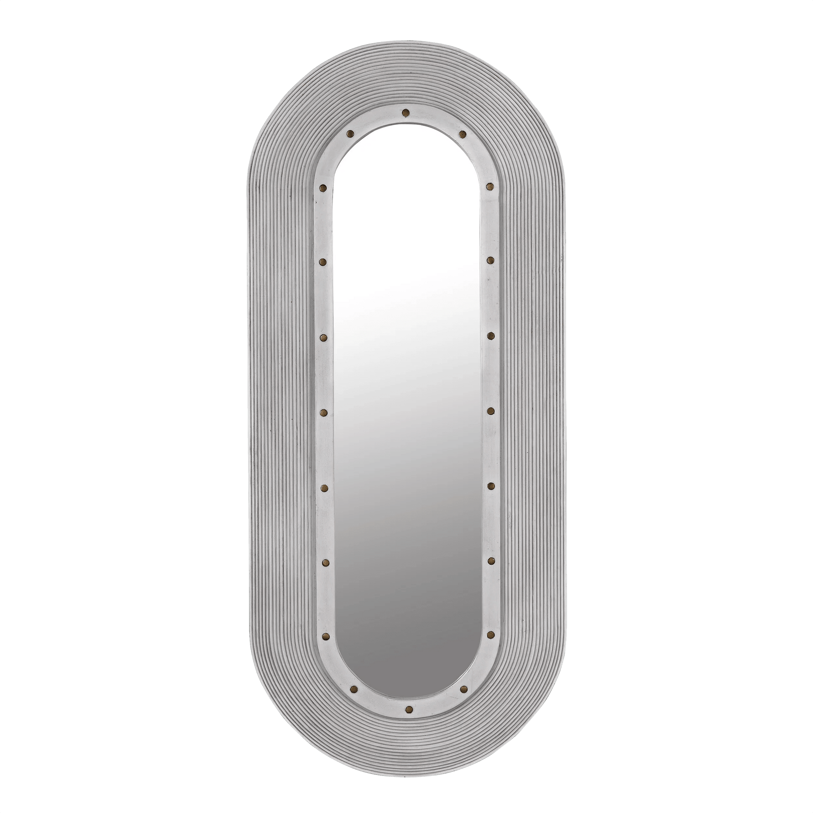 Noir Luna Mirror, White Washed WALL MIRRORS