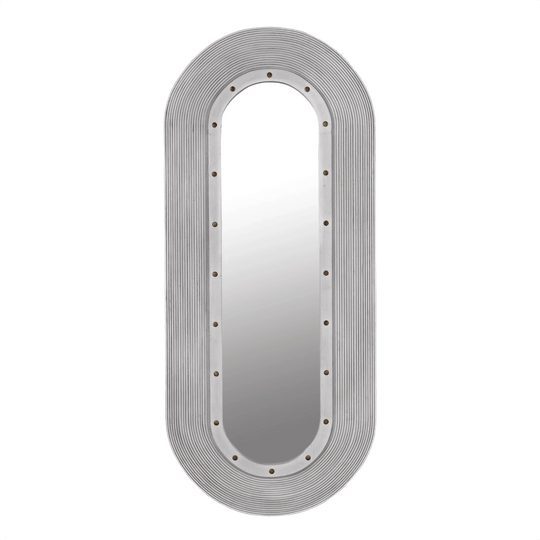 Noir Luna Mirror, White Washed WALL MIRRORS