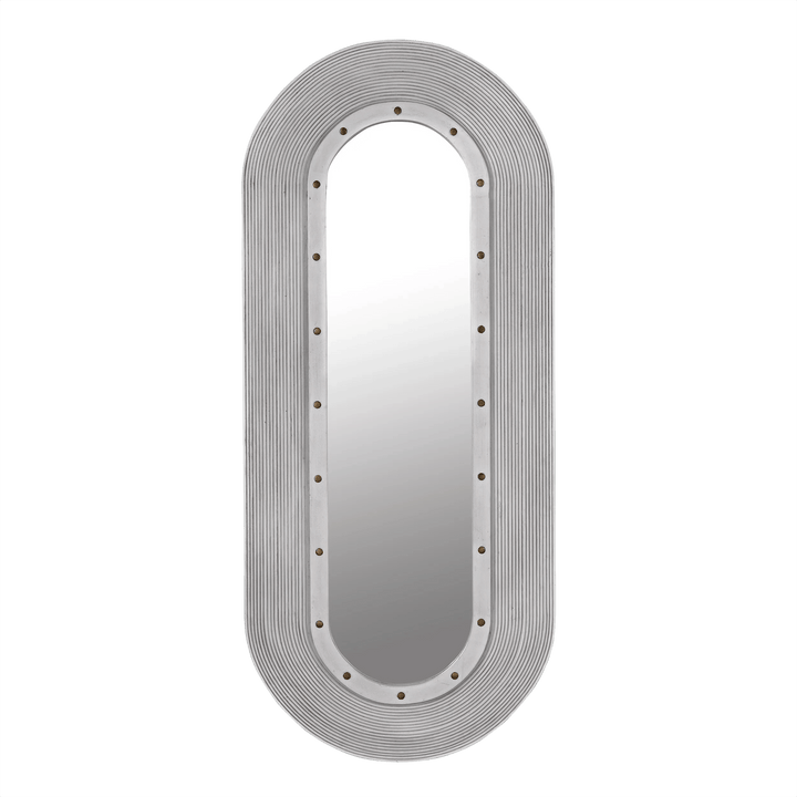 Noir Luna Mirror, White Washed WALL MIRRORS