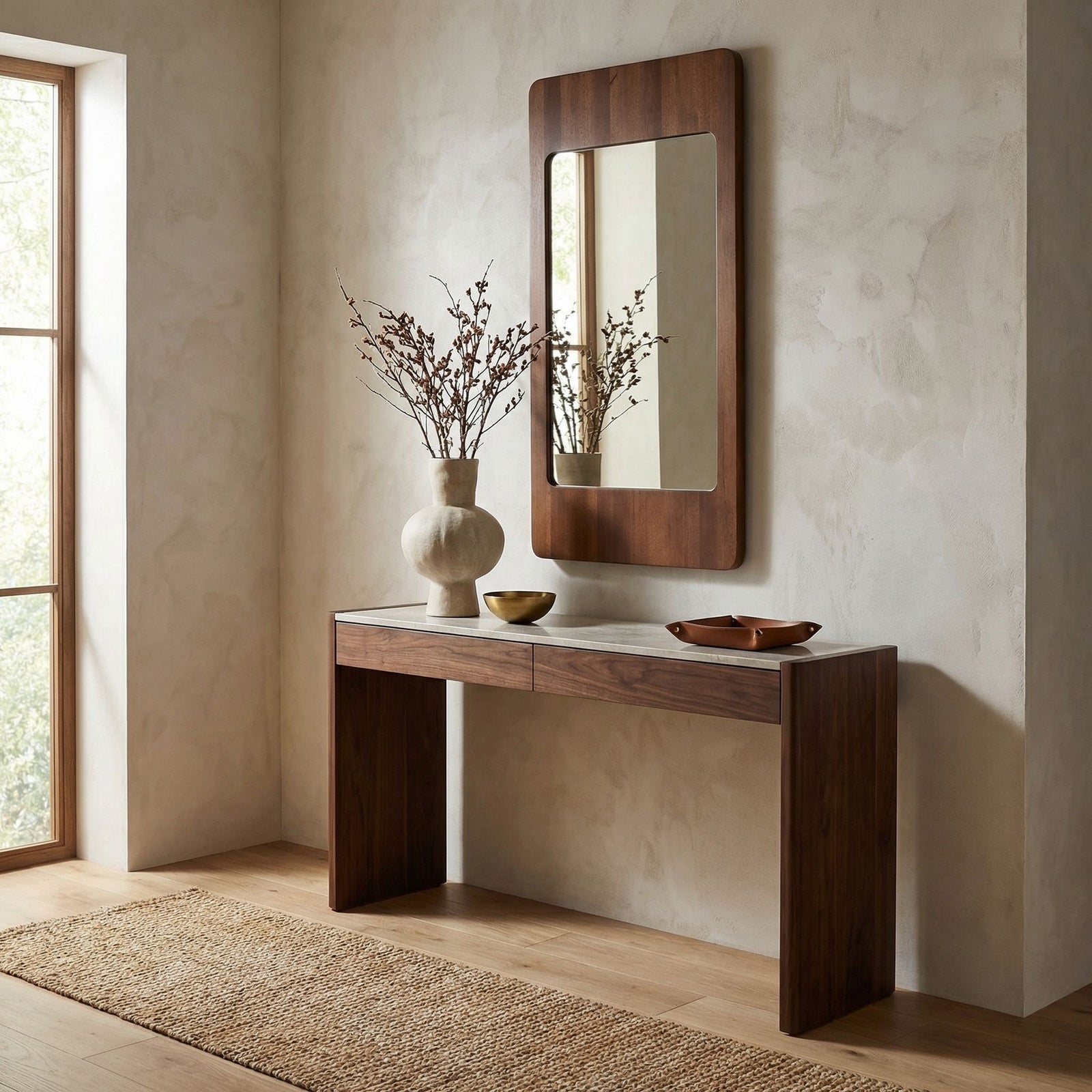 Noir - Franklin Mirror, C, Dark Walnut - GMIR186DW