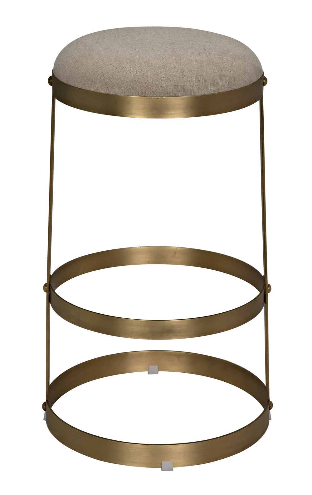 American Home Furniture | Noir - Dior Bar Stool, Metal with Brass Finish