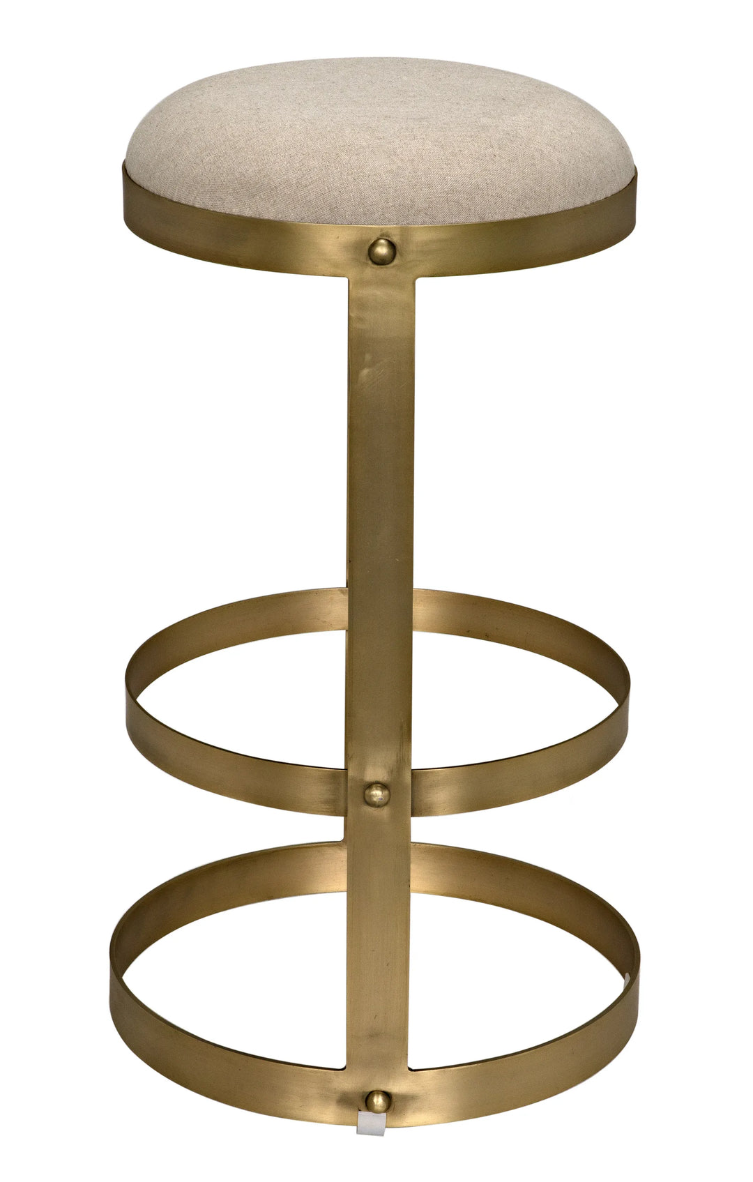 American Home Furniture | Noir - Dior Bar Stool, Metal with Brass Finish