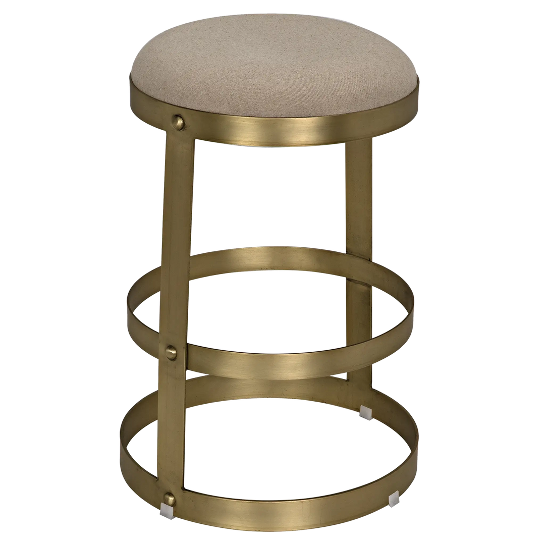 American Home Furniture | Noir - Dior Counter Stool, Metal with Brass Finish