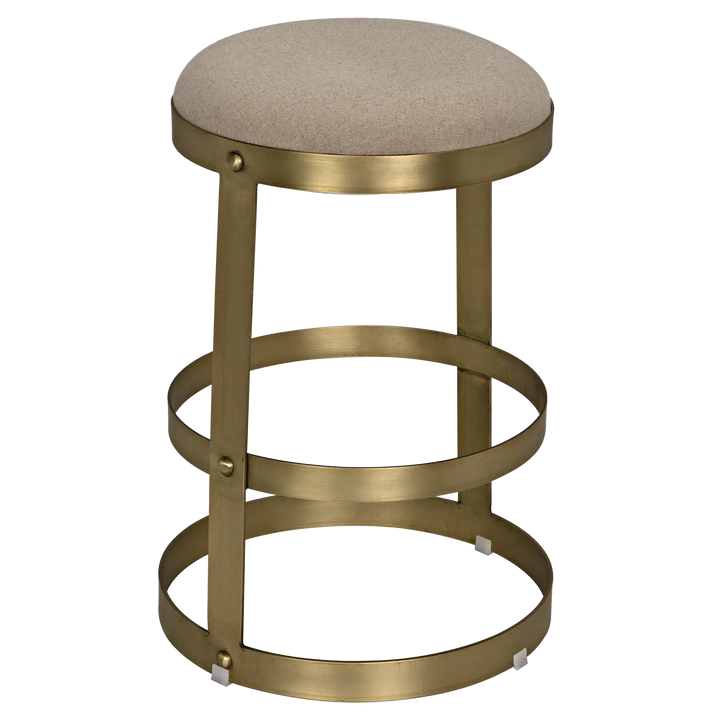 American Home Furniture | Noir - Dior Counter Stool, Metal with Brass Finish