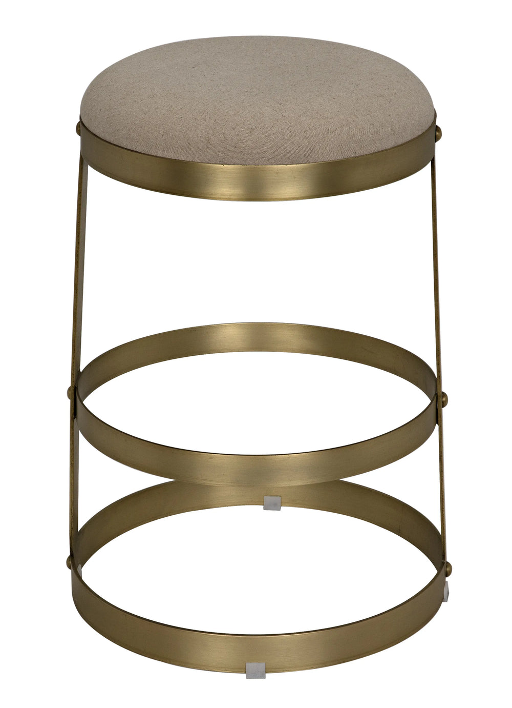 American Home Furniture | Noir - Dior Counter Stool, Metal with Brass Finish