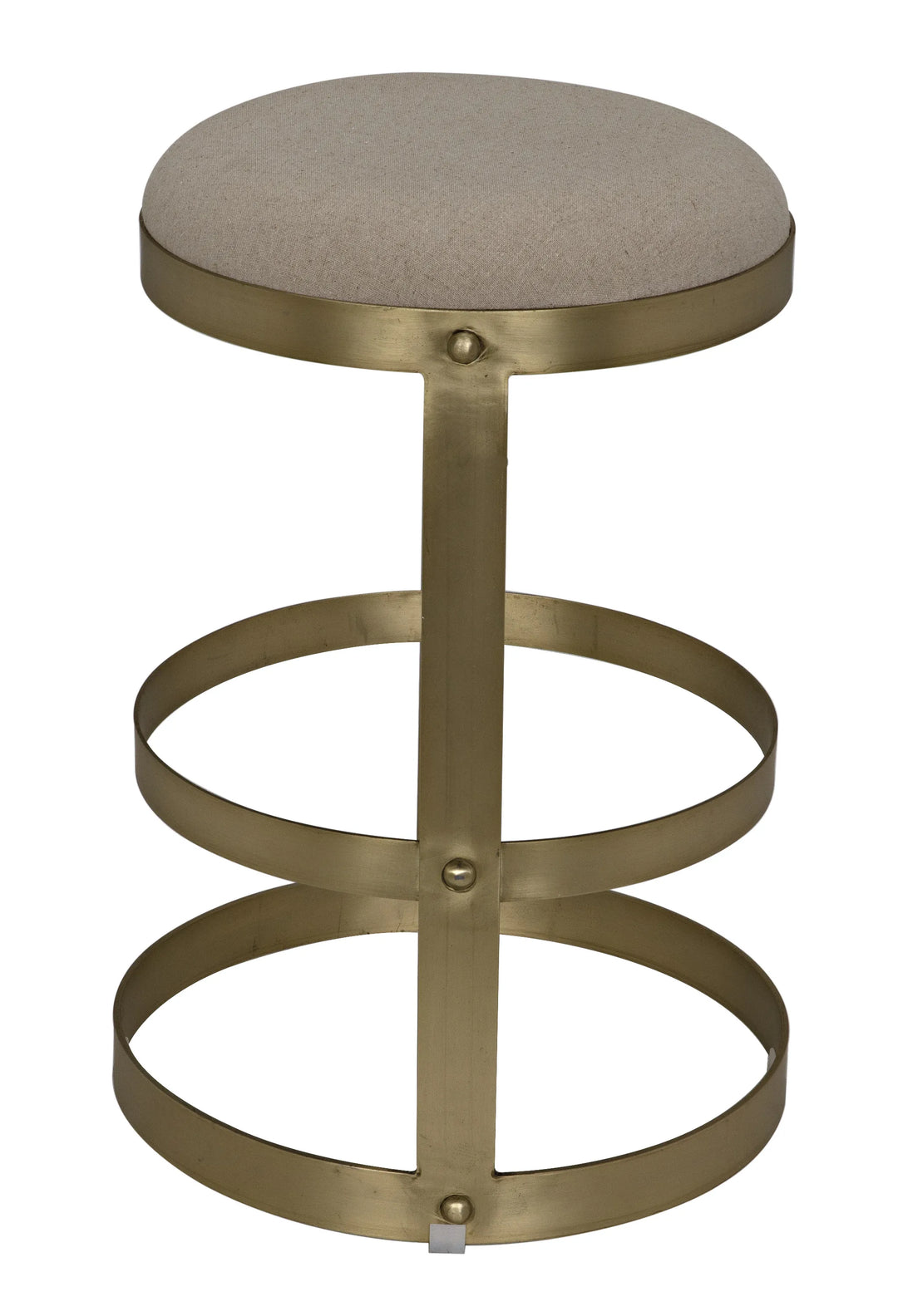 American Home Furniture | Noir - Dior Counter Stool, Metal with Brass Finish