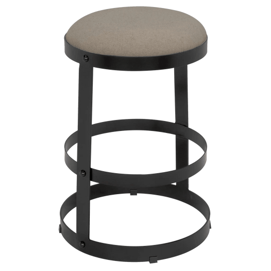 Noir Dior Counter Stool, Black Steel BAR STOOLS + COUNTER STOOLS