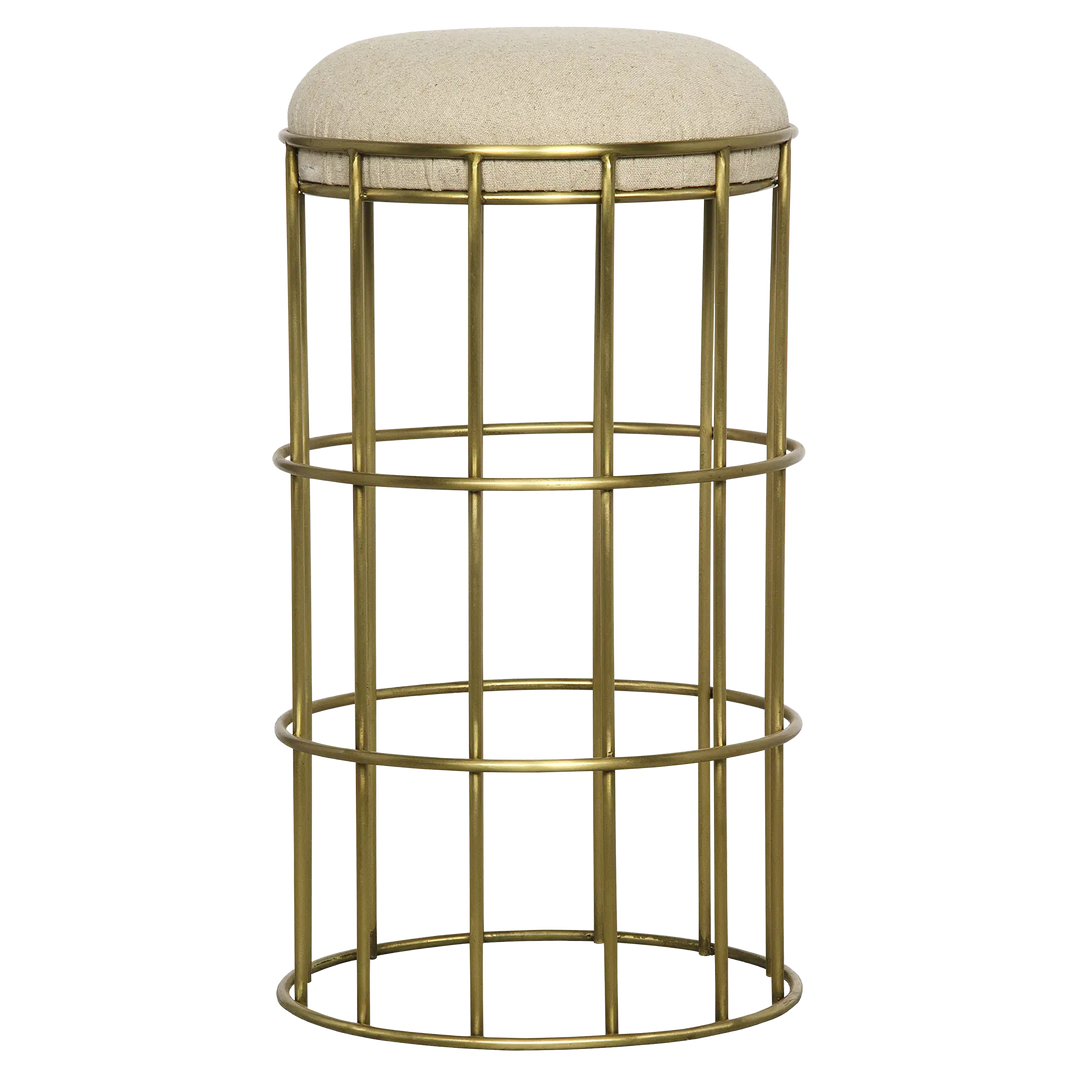 American Home Furniture | Noir - Ryley Counter Stool, Steel with Brass Finish