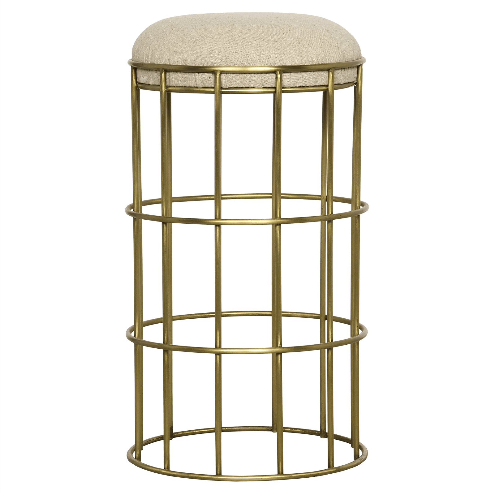 Noir Ryley Counter Stool, Steel with Brass Finish BAR STOOLS + COUNTER STOOLS