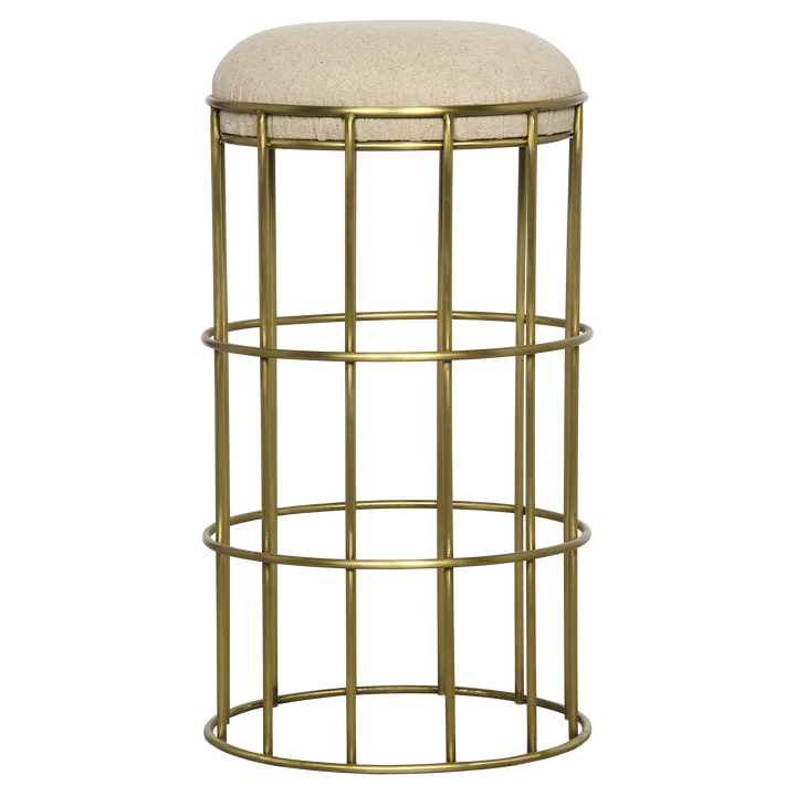 American Home Furniture | Noir - Ryley Counter Stool, Steel with Brass Finish