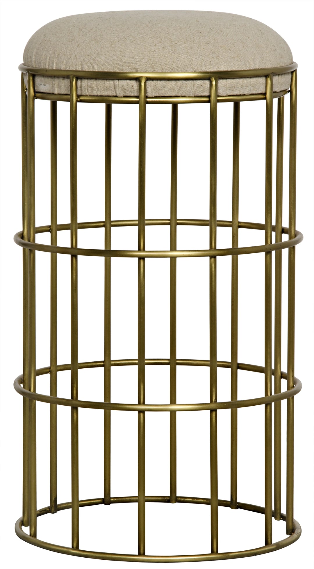 American Home Furniture | Noir - Ryley Counter Stool, Steel with Brass Finish