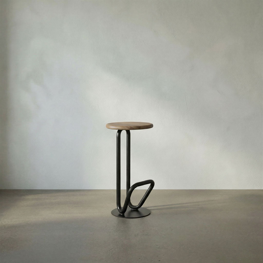Noir - Hook Bar Stool - GSTOOL157MTB-L