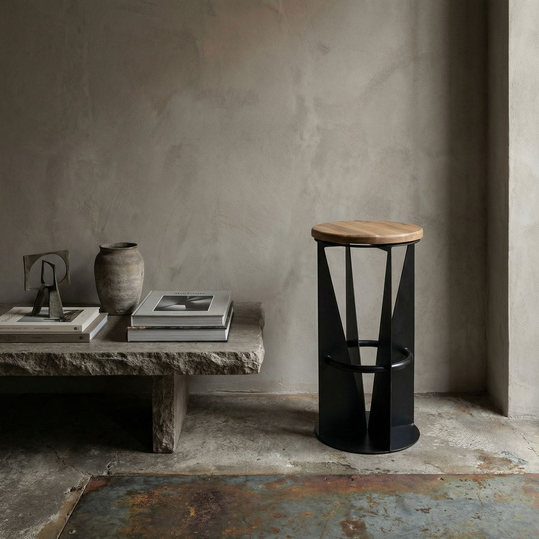 Noir - Nagoya Stool, Bar Height - GSTOOL158MTB-L