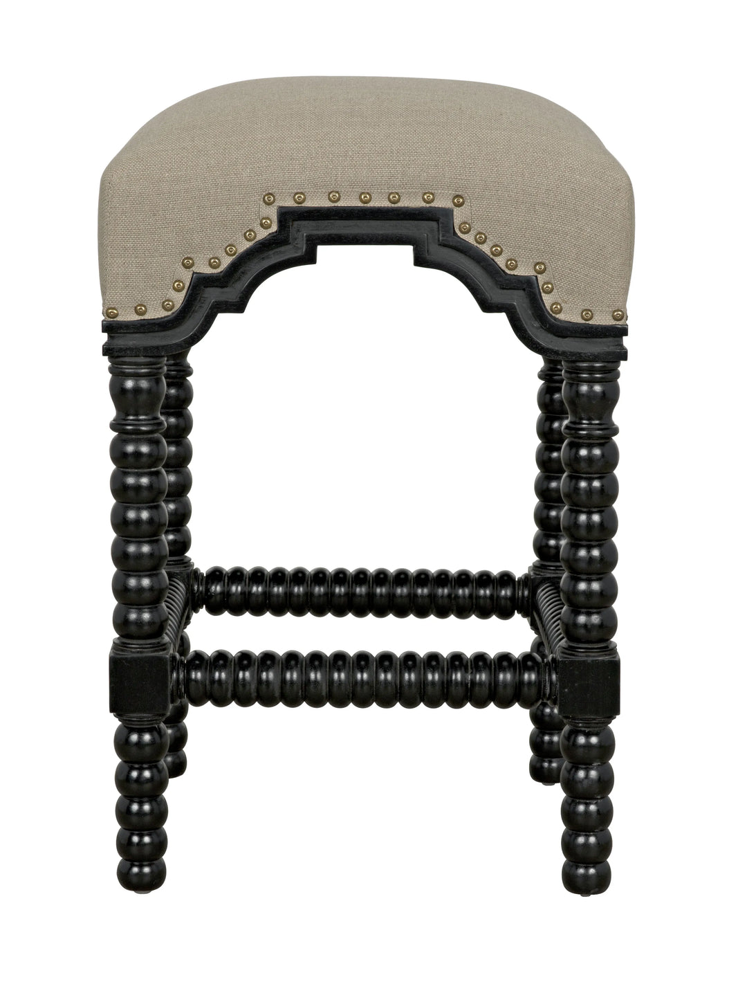 American Home Furniture | Noir - Abacus Counter Stool, Hand Rubbed Black