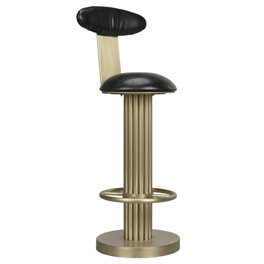 Noir Sedes Bar Stool, Steel with Brass Finish BAR STOOLS + COUNTER STOOLS