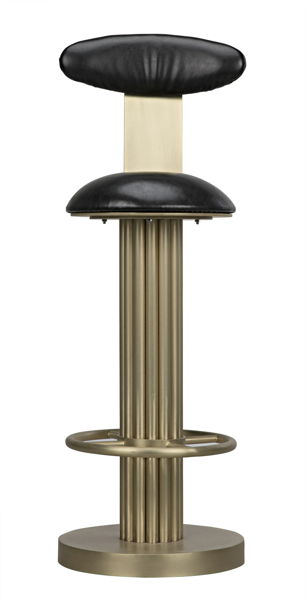 American Home Furniture | Noir - Sedes Bar Stool, Steel with Brass Finish